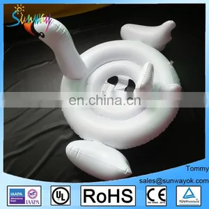 Inflatable White Swan Float For Baby thumbnail-3