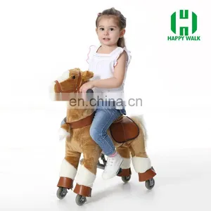 HI Outdoor Playground Ride on Mechanical Horse Furry Animal for Children thumbnail-4