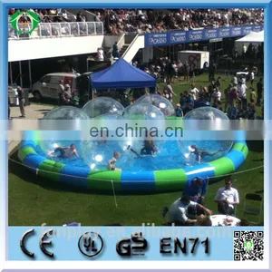 HI CE Patent Inflatable Kids Water Pool, Circle Air Inflatable Pool for Water Walker thumbnail-1