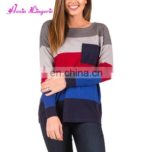 Oem Ladies Splicing Solid - Colored Winter Custom Knit Crop Ladies Sweater thumbnail-2