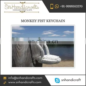 Popular Dealer Selling White Colour Monkey Fist Keychain at Wonderful Price thumbnail-1