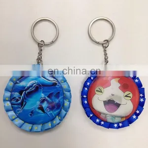 Custom Made Logo Promotion Gift Ribbon Badge Keychain Promotion Gift Ribbon Badge Keychain thumbnail-1