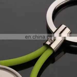 CE Certificated Factory Plastic Silicone Round Shape Key Chain Silicone Bracelet Key Ring thumbnail-4