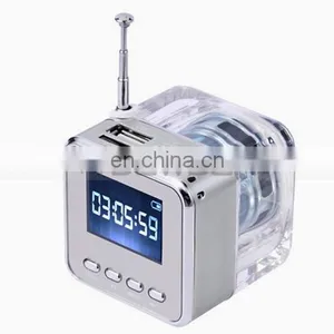 Antenna FM Radio 16G Memory MP3 Player Mobile Mini Portable Crystal Speaker thumbnail-2
