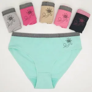 Yun Meng Ni Sexy Underwear Pretty Flower Printed Ladies Briefs Breathable Cotton Biig Size Women Panties thumbnail-1