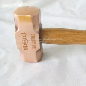 Non Sparking Tools Sledge Copper Hammer Wood Handel thumbnail-3