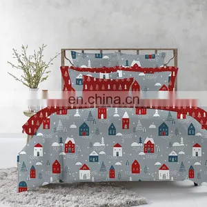 2020 New Design Christmas Duvet Cover Set Reversible Bedding Duvet Cover Bedding Sets thumbnail-7