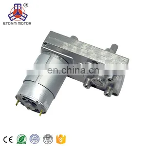 24V Pmdc High Torque Worm Gear Spur Barbecue Gear Motor Flat Gearbox thumbnail-4