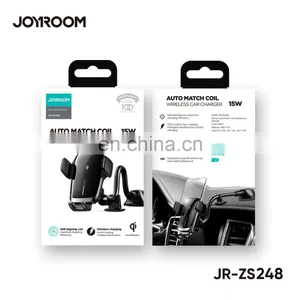 Joyroom ZS248 FCC CE Qi Car Charger Mobile Suction Cup Version Qi 15W Wireless Fast Charging Car Phone Holder thumbnail-3