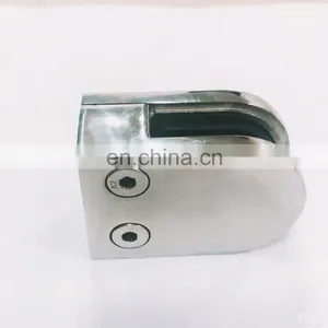China Factory Balustrade Fittings Stainless Steel SS304 Glass Door Holding Clamp With D Shape on Stock thumbnail-1