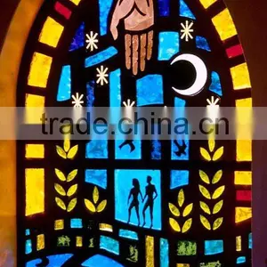 Stained Church Figures Window Glass for Interior or Exterior Decoration thumbnail-3