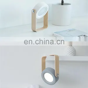 2021 Hot LED Portable Lantern Light Retractable Wooden Table Lamp Bedside Night Light Touch Sensor Hanging Lamp thumbnail-4