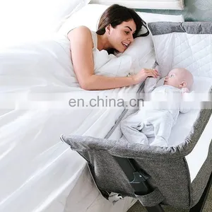 Luxury Portable Baby Crib Infant Bedside Sleeper Lightweight Bassinet thumbnail-4