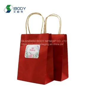 Customized Beverage Doggie Bag Take Away Food Bag Disposable Kraft Paper Bag thumbnail-4