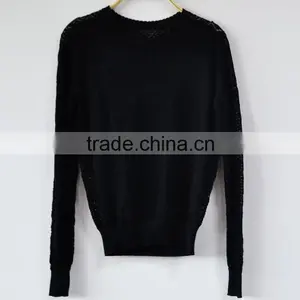 Women Pullover Round Neck Sweater Summer Breathable Sweater for Women thumbnail-1