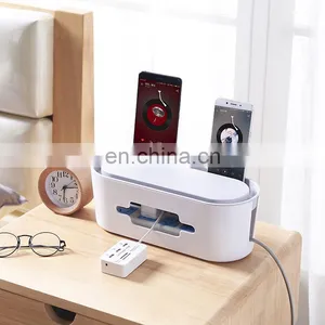 Heat Dissipation Plastic Cable Tray Electric Wire Storage Table Use Cable Organizer ABS Plastic Socket Organizer With Lid thumbnail-2