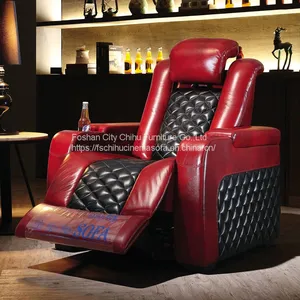 Popular Foshan Factory Power Recliner Home Theater Movie Cinema Sofa With Power Headrest thumbnail-1