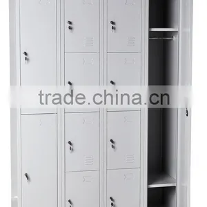 2 Door Knock Down Steel Wardrobe Storage School Lockers thumbnail-4
