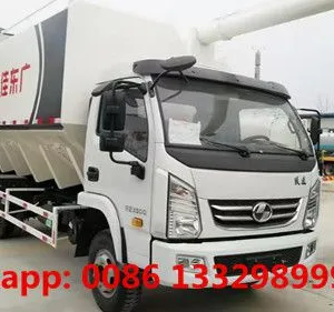 HOT SALE! YUEJIN Brand 130hp Diesel 8cbm 4T Bulk Feed Transported Vehicle for Chickenfarm for Sale thumbnail-1
