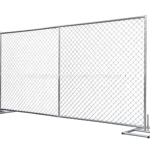 Temp Fence Temporary Chain Link Fence Panel 6x12 Rent a Fence China Supplier Factory Barrier Stand Clamp Accessories thumbnail-5