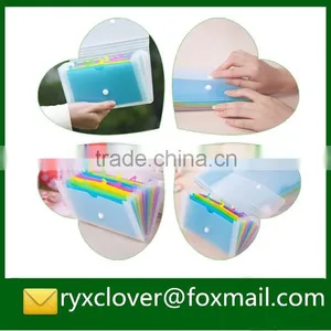 Expanding Handle Carrying Plastic Folders With 12 Pockets thumbnail-3