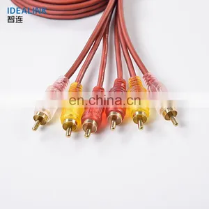 Custom Length Video Audio Extension Cable Male To Male 3 RCA Audio Video AV Cable thumbnail-2