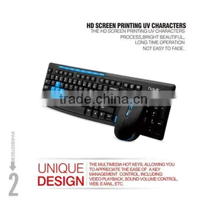 2015 HAVIT 2.4G Wireless Keyboard Mouse Combo With Power Swith Design thumbnail-2