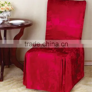 1 PC SOLID WHOLESALE CHEAP POLY-COTTON JACQUARD CHAIR COVER thumbnail-1