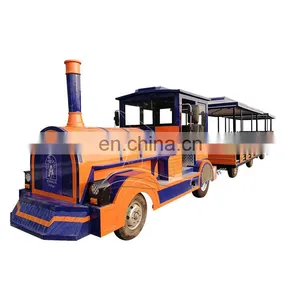 Amusement Park Trackless Tourist Train Factory Price Battery Trackless Train Ride Sightseeing Train On Sale thumbnail-1