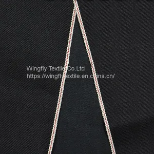 12 oz Black Stretch Selvedge Denim Fabric Wholesale Summer Selvedge Denim Material Suppliers W284526 thumbnail-4
