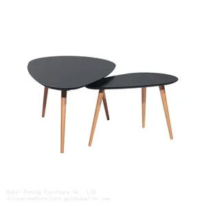 MDF Coffee Table Low Triangular Wooden Legs DT-M18 thumbnail-1