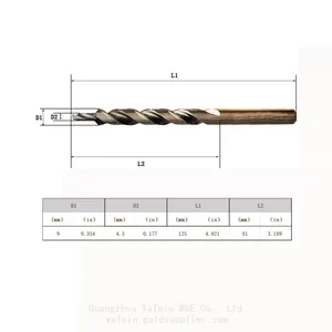 5pcs Customized HSS Step Drill 6542 High Speed Steel Step Drill 9mm to 4.5mm Step Drill With 2nd Level Straight Shank for Stainless Steel, Aluminum Alloy, Wood Screws and Countersink Drill Bits. 5pcs for Deal, Customized 300pcs for Deal thumbnail-1