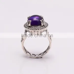 AFERICAN AMETHYST Ring,925 Sterling Silver Jewelry Wholesale,WHOLESALE SILVER JEWELRY,SILVER EXORTER,SILVER JEWELRY FROM INDIA thumbnail-3
