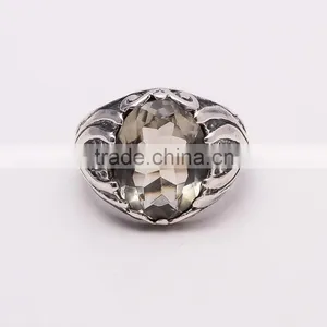 GREEN AMETHYST RING ,925 Sterling Silver Jewelry Wholesale,WHOLESALE SILVER JEWELRY,SILVER EXPORTER,SILVER JEWELRY FROM INDIA thumbnail-1