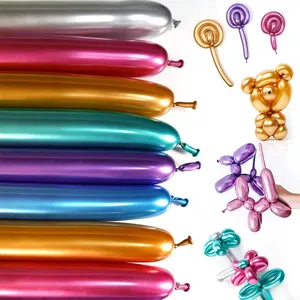New Design Magic Long Strip Twisting Balloons Balons DIY Globos De Latex Birthday Wedding Party Decoration Long Latex Balloon thumbnail-5
