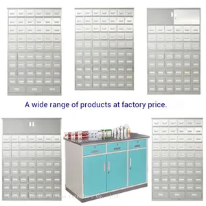 Compact Chinese Medicine Cabinet 900mm for Small Clinics|Stainless Steel TCM Herb Cabinet for University Teaching Pharmacy thumbnail-5