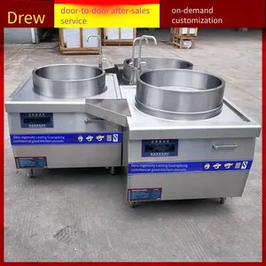 304 Chinese Character-shaped Stove for Cooking Beef Noodle in Beef Noodle Restaurant, Large Pot Stove for Mutton Powder, Energy-saving and Power-saving Large Bone Soup Pot thumbnail-1