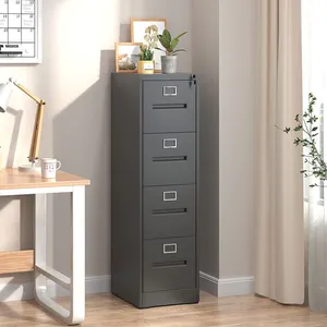 Amazon Modern 4-Drawer Steel Filing Cabinet Narrow Cabinet thumbnail-4
