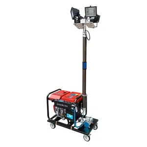 Diesel Generator Powered Mobile Telescopic Lighting Tower for Construction Outdoor Use thumbnail-1
