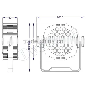 2015 Best Sell Thin Lamp 54x3Watt RGBW Flat Led Par Christmas Lights thumbnail-6