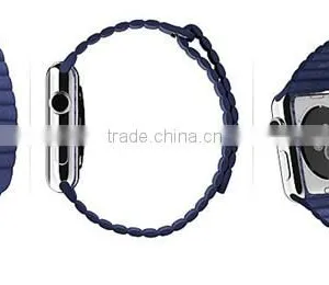 Genuine Leather Loop Straps For Apple Watch Leather Band With Adjustable Magnetic Closure Loop thumbnail-6