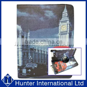 Printed Clock Tower Rotating Tablet Case For IPad 4 thumbnail-1