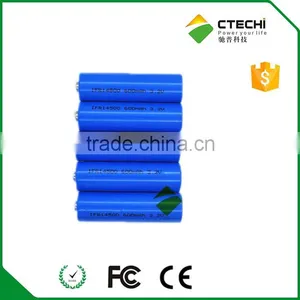 LifePO4 AA Size 3.2V Lithium Ion Battery 600mAh IFR14500 thumbnail-2