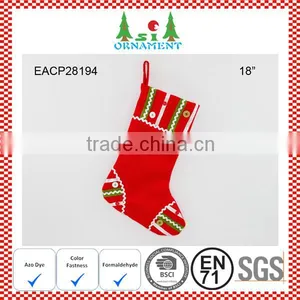 Red and White Knit Christmas Sock thumbnail-6