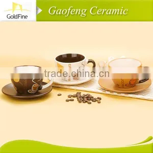 Ceramic Bone China Coffee Cup With Saucer thumbnail-1