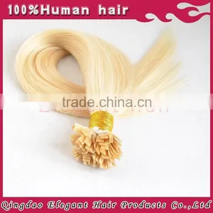 New Hair Style Blonde Flat Tip Hair Extensions Wholesale thumbnail-5