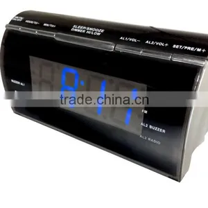Deluxe Design Blue LED AM FM PLL Alarm Clock Radio thumbnail-5