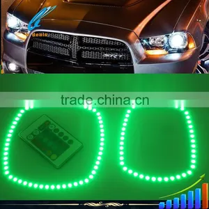 RGB Multi-Color LED Angel Eyes Halo Rings Kit For 2011-2014 Dodge Charger With Remote thumbnail-4
