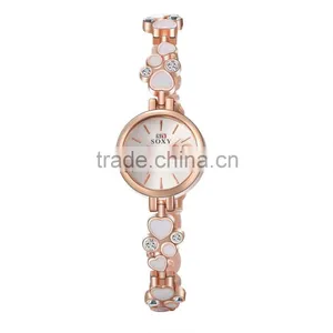 2016 Youthy Fashion Cheap Crystal Stone Velentine Branded Watches for Women Wholesale thumbnail-3
