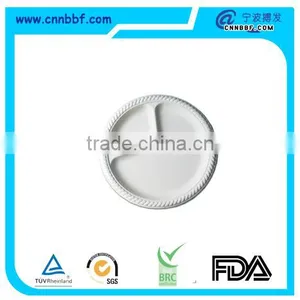 D263.5mm Size 3 Compartment Round Plates Disposable Tableware thumbnail-1